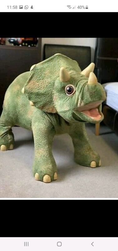playskool ride on triceratops